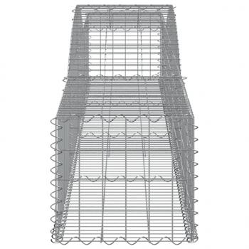 Gabionen mit Hochbogen 10 Stk. 400x50x40/60cm Verzinktes Eisen