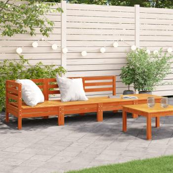 ARDEBO.de - Gartensofa 4-Sitzer Wachsbraun Massivholz Kiefer