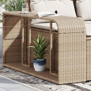 ARDEBO.de - Outdoor-Regale 2 Stk. Beige Poly Rattan