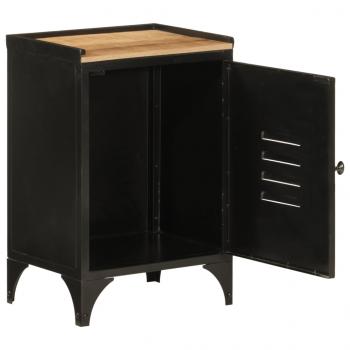 ARDEBO.de - Badschrank 40x30x60 cm Eisen und Massivholz Mango