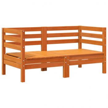 Garten-Ecksofas 2 Stk. Wachsbraun Massivholz Kiefer