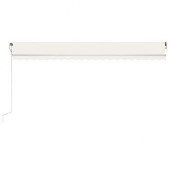 Automatische Markise mit LED Windsensor 500x300 cm Creme