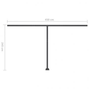 Standmarkise Manuell Einziehbar 500x350 cm Gelb/Weiß