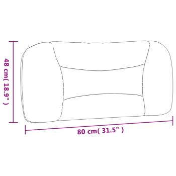 Kopfteil-Kissen Hellgrau 80 cm Stoff