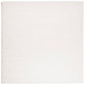 Teppich Shaggy Hochflor Modern Creme 120x120 cm