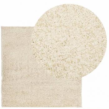 Teppich Shaggy Hochflor Modern Golden 120x120 cm