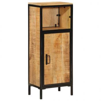 Badschrank 40x27x90 cm Massivholz Mango und Eisen