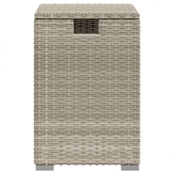 Propan-Tank-Verstecktisch Hellgrau 40x40x60 cm Poly Rattan