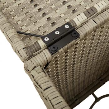 Propan-Tank-Verstecktisch Hellgrau 40x40x60 cm Poly Rattan