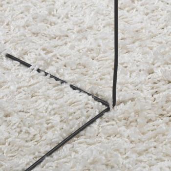 Teppich Shaggy Hochflor Modern Creme 100x200 cm