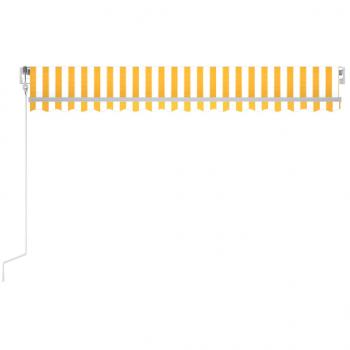 Automatische Markise mit LED & Windsensor 400x350 Gelb/Weiß