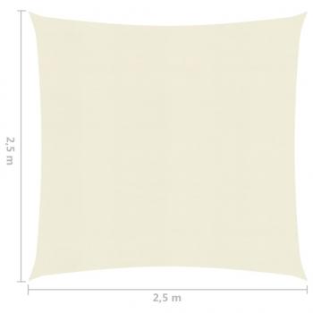 Sonnensegel 160 g/m² Creme 2,5x2,5 m HDPE