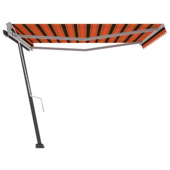 Standmarkise Manuell Einziehbar 450x350 cm Orange/Braun