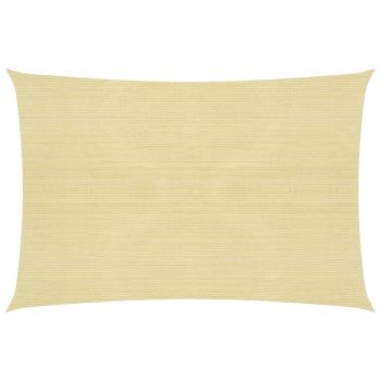 ARDEBO.de - Sonnensegel 160 g/m² Beige 4x7 m HDPE