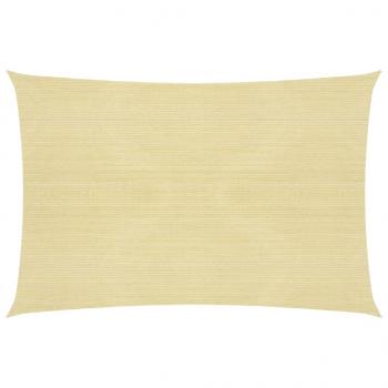 ARDEBO.de - Sonnensegel 160 g/m² Beige 5x7 m HDPE