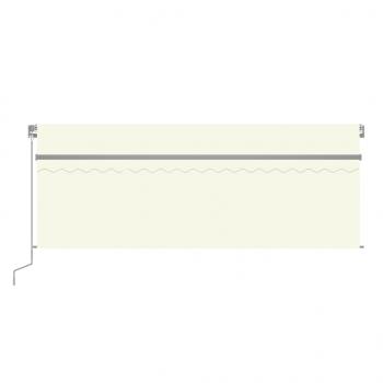 Markise Manuell Einziehbar mit Rollo 4,5x3 m Creme