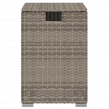 Propan-Tank-Verstecktisch Grau 40x40x60 cm Poly Rattan