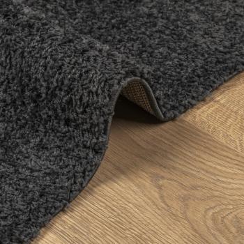 Teppich Shaggy Hochflor Modern Anthrazit 80x250 cm