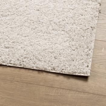 Teppich Shaggy Hochflor Modern Creme 240x340 cm