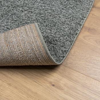 Teppich Shaggy Hochflor Modern Grün 80x250 cm