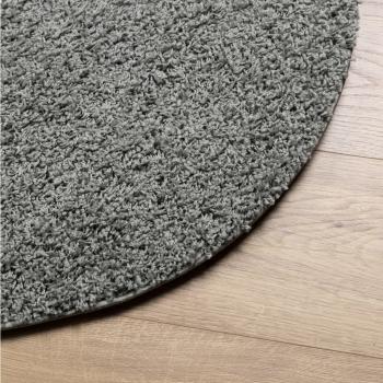 Teppich Shaggy Hochflor Modern Grün Ø 100 cm