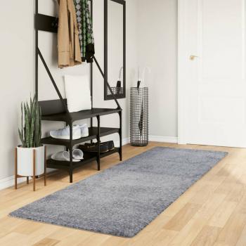 ARDEBO.de - Teppich Shaggy Hochflor Modern Blau 80x250 cm