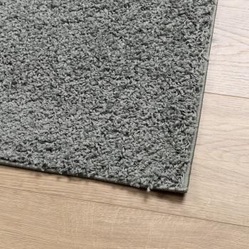 Teppich Shaggy Hochflor Modern Grün 240x240 cm