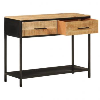 ARDEBO.de - Konsolentisch 100x35x76 cm Massivholz Mango und Eisen