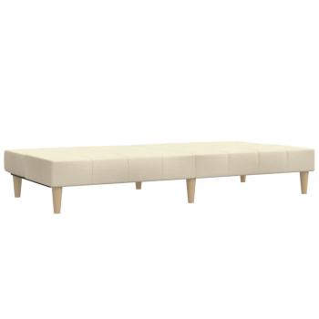 Schlafsofa 2-Sitzer Creme Stoff