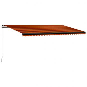 ARDEBO.de - Einziehbare Markise Handbetrieben 600 x 300 cm Orange und Braun