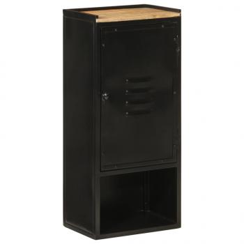 ARDEBO.de - Badschrank 40x27x90 cm Eisen und Massivholz Mango