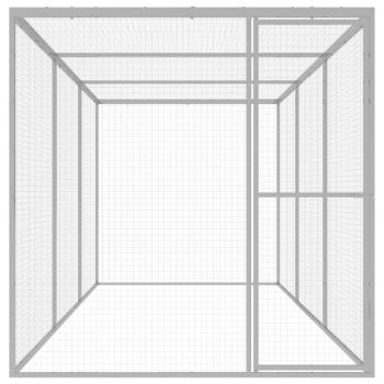 ARDEBO.de - Katzenkäfig 4,5x1,5x1,5 m Verzinkter Stahl