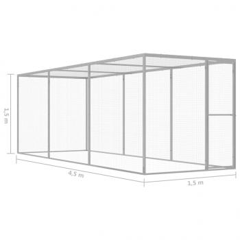 Katzenkäfig 4,5x1,5x1,5 m Verzinkter Stahl