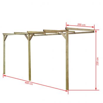 Terrassen-Pergola 2x4x2,2 m Holz 