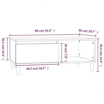 Couchtisch Braun Eichen-Optik 90x50x36,5 cm Holzwerkstoff