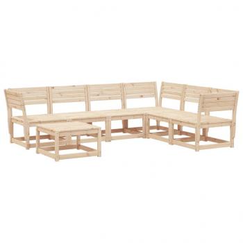 ARDEBO.de - 7-tlg. Garten-Lounge-Set Massivholz Kiefer