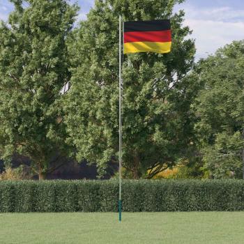 ARDEBO.de - Flagge Deutschlands mit Mast 6,23 m Aluminium