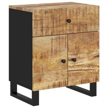 Nachttisch 50x33x60 cm Massivholz Mango & Holzwerkstoff