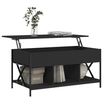 Couchtisch Schwarz 100x55x50 cm Holzwerkstoff und Metall