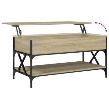 Couchtisch Sonoma-Eiche 100x50x50 cm Holzwerkstoff und Metall