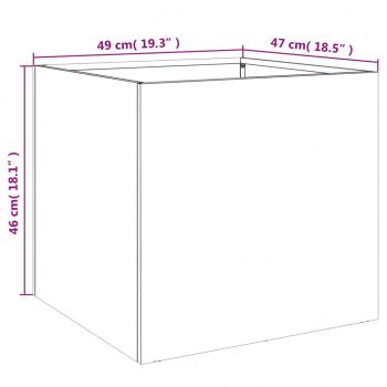 Pflanzkübel 2 Stk. Olivgrün 49x47x46 cm Kaltgewalzter Stahl