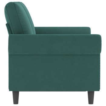 2-Sitzer-Sofa Dunkelgrün 120 cm Samt