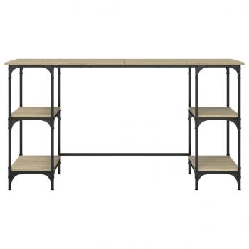 Schreibtisch Sonoma-Eiche 140x50x75 cm Metall Holzwerkstoff