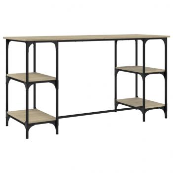 Schreibtisch Sonoma-Eiche 140x50x75 cm Metall Holzwerkstoff