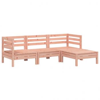 ARDEBO.de - Gartensofa 3-Sitzer mit Hocker Massivholz Douglasie