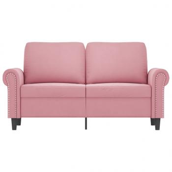 2-Sitzer-Sofa Rosa 120 cm Samt