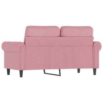 2-Sitzer-Sofa Rosa 120 cm Samt