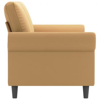 2-Sitzer-Sofa Braun 140 cm Samt