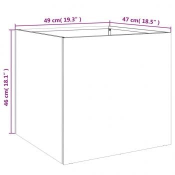 Pflanzkübel 2 Stk. Weiß 49x47x46 cm Kaltgewalzter Stahl