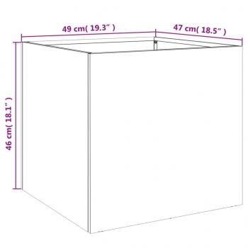 Pflanzkübel 2 Stk. Weiß 49x47x46 cm Kaltgewalzter Stahl